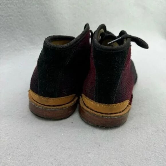 Woolrich x Sebago Mens Red Black Suede Halyard Chukka Boots Size 9.5M